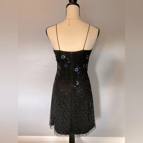 Aidan Mattox black designer dress